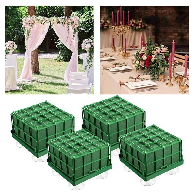 4pcs Square Floral Moss Plants Flower Holder Moss Blocks Arrangement -  AliExpress